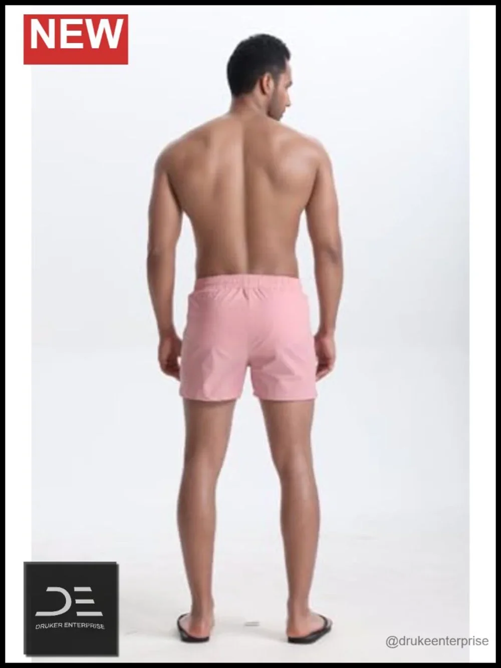 Quick-Dry Swim Trunks with Zipper Pockets Mesh Lining UPF 25